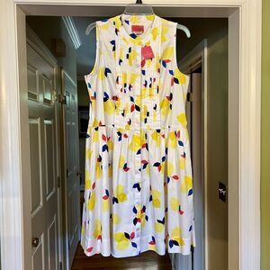 NWT Kate Spade Lemon Zest Shirtdress Shirt Dress Size LARGE